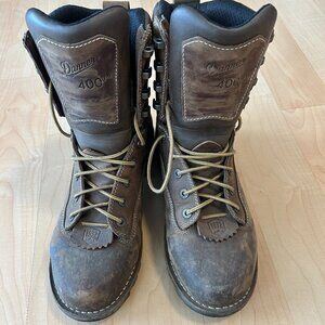 Danner Gritstone 8" Mens 9.5 D Brown Leather Alloy Toe Waterproof Work Boots